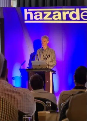 Dil Wetherill talking at Hazardex